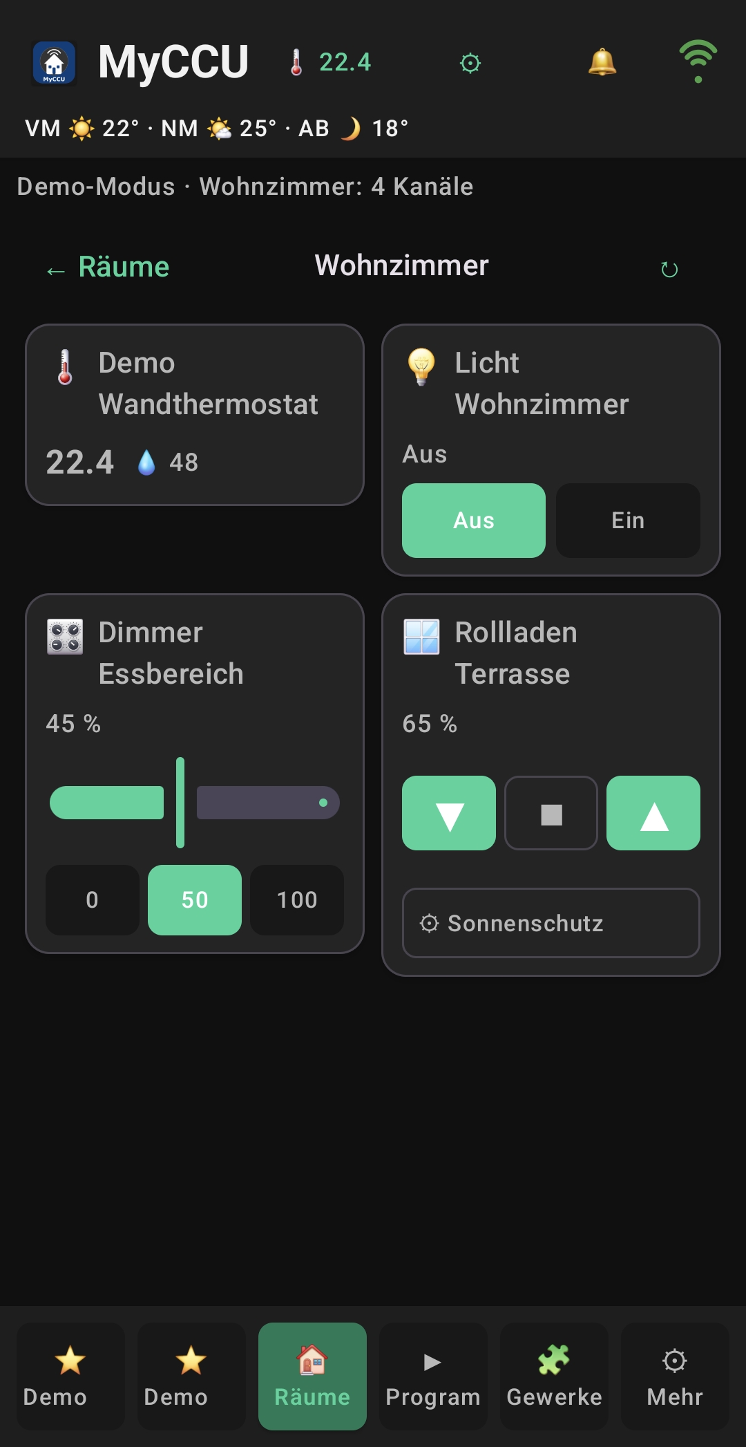 MyCCU Screenshot: Raumdetail